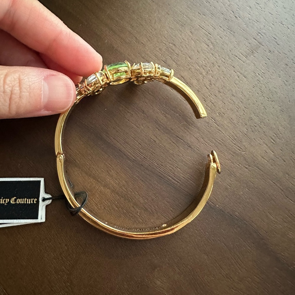 Juicy Couture Pear Cut Cluster Hinge Bracelet NWT - Picture 6 of 16